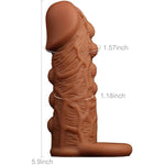Silicone Cock Ring Penis Extension Sleeve With Vivid Glans And Veins Delay Ejaculation Sex Toys With O Ring Design For Men