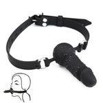 Silicone Dildo Mouth Ball Gag Penis Gag Adjustable Strap On Mouth Gag For Adult Bondage Restraints Bdsm Sex Toys (3.81Inch Style A)