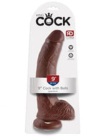 Pipedream King Cock with Balls, Brown, 9 Inch