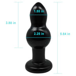 Big Anal Butt Plug With 2 Anal Beads Large Anal Plug Sex Toys With Strong Suction Cup Anal Expander Training Anal Dildo Buttplug For Women Men Couple Soft Dildos Anal Trainer Anal Toy