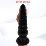 Super Big Anal Plugs Anal Beads Giant Butt Plug Trainer Sex Toys With Strong Suction Cup Soft Flexible Anal Butt Plug Anal Stretcher For Men Women Couples Huge Anal Sex Toys (Black)