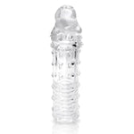 Adam'S Extension Jelly Textured Penis Sleeve For Men, Penis Extender For Increased Stimulation, Adult Toys For Sex, Satisfying Texture, Sex Toy For Pleasure, 6", Clear