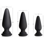 Snap-On Xl Anal Plug For Interchangeable Fox & Bunny Tails For Men & Women | Easy To Clean And Wear | Prostate Adult Sex Toy Stimulator | Premium Silicone Butt Plug, Black (Ag837-Xl)