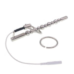 Urethral Plug With Penis Ring,Stainless Steel Electroshock Sounding Rods Urethra Dilators Male Sex Play Toys (Electroshock)