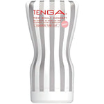 TENGA TOC-202S Gentle Soft Case Squeezable Pre-Lubricated Male Masturbator Vacuum Cup with Powerful Suction White