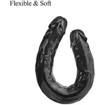 13.4X1.5 In Double-Ended Dildo,Flexible Long Black Dildo Adult Sex Toys For Lesbian Women
