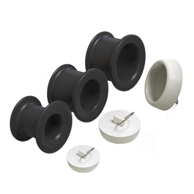 3 Piece Hollow Butt Plug Sex Toys Set With Removable Cap Silicone Anal Plugs Speculum In 3 Sizes Anal Tunnel Plug Dilator For Women Men (Black)