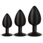 Silicone Anal Plug 3 Drop Butt Plug Trainer Set Prostate Sex Toy Suitable For Beginners Black Butt Plug Kit