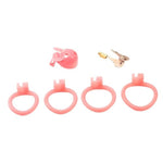 Sissy Chastity Cage Bunny Cock Cage With Belt And 4 Different Arc Rings Sex Toys Resin Chastity Belt For Man Penis Bondage Lightweight And Breathable Male Chastity Device (B)