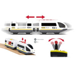 Wooden Train Set Accessories Battery Operated Locomotive Trains, Remote Control Train Vehicles For Wood Tracks, Powerful Engine Trains Cars Fits All Major Brands Of Railway System