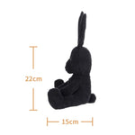 Toys Plush Black Velvet Bunny Rabbit Stuffed Animal Soft Cuddly Perfect For Kids 8.7 Inches