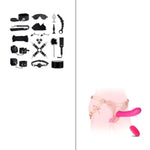 17Pcs Bondage Restraint & Strap-On Vibrating Dildo Sex Toys