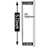 Urethral Sounds - 5.11 Inch Long Stainless Steel Tapered Urethral Dilator Penis Plug For The Beginners- Double Ended Round Tip Masturbation Rod For Men