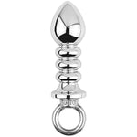 Anal Butt Plug Metal Anal Beads Dildo Prostate Massage Anal Vaginal Dilator Bdsm Sex Toys For Men Women Couple (Small(4.05 Inch))