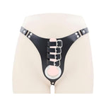 Cock Cage Made Of Leather Chastity Cages Used To Bondage Men'S Penises Sm Sex Toys Male Chasity Devices With Lock And 2 Keys Ventilated And Breathable Penis Locks (B,Black)