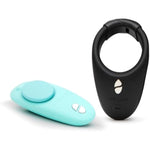 Moxie Aqua Wearable Panty Vibrator & Bond Wearable Vibrating Cock Ring - App Control Couples Sex Toys Bundle