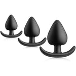 Silicone Anal Plug Trainer Kit Pack Of 3 Butt Plugs With Narrow Flared Base Vaginal Stimulation Prostate Massager For Men Women