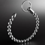 Male Stainless Steel Urethral Plug Dilator With Pull Ring - Extended Urethral Massage Rod - Metal Penis Plug For Prostate Massage - Catheters And Sounds - Adult Sex Toys (0.23In)