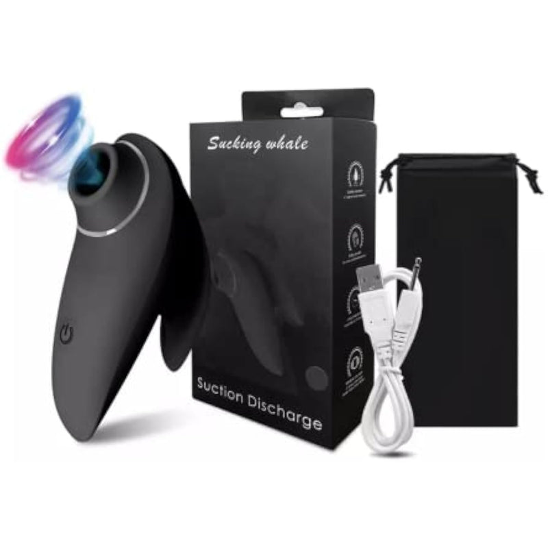 Whale Suction Vibrator (Black)