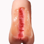 2 In 1 Male Masturbator With Triple Sandwich Soft Fat?Adult Sex Toys With 3D Realistic Textured Pocket Pussy And Tight Anus Pocket Pussy Sex Toys For Men