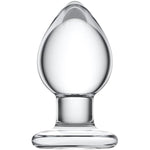 Glass Anal Butt Plug Trainer With Large Base - Crystal Anal Toys G-Spot Stimulation For Men Women Masturbation