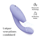 Duo 2 Lilac Dual Stimulation Pleasure Air Clitoris Sucker Rabbit Vibrator & Premium 2 Blue Pleasure Air Clitoris Sucker - Womens Sex Toys Bundle