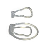 Chastity Clip Sissy Toys 2 Pcs For Cross Dressers And Transgender,Pink Chastity Cage Device For Male Mimic Female Pussy (White-S+L)