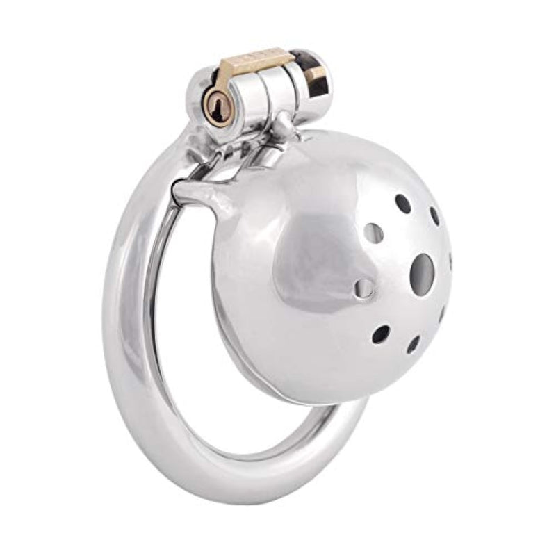 Metal Chastity Device Male Comfortable Virginity Lock Chastity Belt With Small Cage C245 (1.77 Inch / 45Mm)