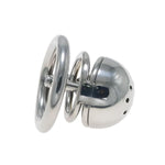 Male Chastity Cage Stainless Steel Locking Cock Cage With Ventilation Holes & Hollow Urethral Plug, Removable Movable Rings, Secure Chastity Device For Bdsm & Bondage Play (1.96In)
