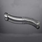 Glass Double Dildo Adult Sex Toys For Couples, Clear Dildo Glass Butt Plug Anal Toy Curved Dildo For G Spot Stimulator Prostate Massager, Realistic Dildos Anal Sex Toys For Men Women