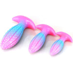 Luminous Anal Plug Soft Silicone Butt Plug With Surface Stimulation For G-Spot And Prostate Massage Safe Base Design For Men And Women Couples Adult Toy (L)