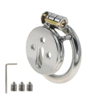 Flat Chastity Cage For Men New Chastity Devices Lock Design Small Chastity Cage Male Penis Cage Cock Cage Bdsm Toys For Couples Sex (40Mm/1.57In)