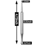 Urethral Sounds For The Experienced Users - 4.72-Inch-Long Stainless-Steel Penis Plug Urethral Dilator With Double Tapered Tip- Masturbation Rod Sex Toy For Men