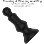 Anal Plugs Adult Sex Toys Anal Dildos,Anal Vibrator With 10 Vibrating Modes. Anal Toys Buttplug,Thrusting Vibrating Prostate Massager. Anal Vibrator For Woman And Couples(Black)