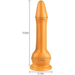 Super Long Liquid Silicone Butt Plug With Strong Suction Cup Waterproof Anal Plugs Prostate Massage Stimulation Anal Trainer Kit For Beginner Advanced Players (M)