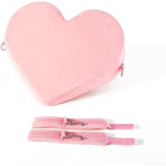 Sex Pillow With Handcuffs Heart Shaped Position Cushion Bdsm Furniture Cushion For Game Adult Couples Sex Toys (Pink)