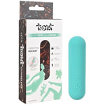 Rocket Vibrating Massager - Waterproof, Portable & Compact Design With Carry Bag & Bonus Finger Sleeve, Skin-Safe Silicone, For Couples, Discreet & Travel-Friendly (Blue)