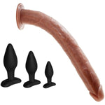 Anal Plug Training Sets + 16.5 Inch Super Long Realistic Dildo