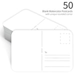 4x6 Blank Watercolor Paper Postcards, 50 Count, 140lb/300gsm