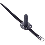 Sm Realistic Penis Gag Sex Bondage Mouth Gag With Adjustable Leather Strap For Couple Restraint Set (Length: 10Cm, Silver)