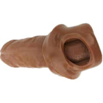 Threaded Mace Condoms Male Condom Adult Lock Fine Ring Extended Sleeve Brown