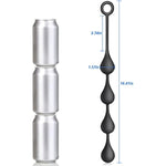 Silicone Anal Beads Butt Plug Flexible Anal Plug Anal Trainer Anal Chain With 4 Water Drops Balls Anal Sex Toys For Men Women Couples (L)