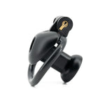 Chastity Device For Men, Hollow Sissy Penis Cage Set With 4 Rings And 2 Keys, 3D Heart Design Lightweight Cock Lock Sex Toy, Breathable And Secure (Black,Long)
