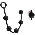 Silicone Anal Beads Anal Plug With 5 Beads Anal Butt Plug With Safe O Ring Anal Sex Toy For Men Women For Masturbation