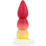 Cute Strawberry Dildo, 8Inch Silicone Knot Dildo With Strong Suction Cup For Hands-Free For G-Spot Stimulation, Anal Dildo With 3 Knots Sex Toys For Women Men Couples