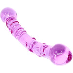 7 Inches Glass Dildo Double Ended Pleasure Wand, Light Purple