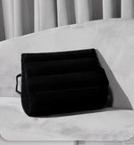PVC Flocking Inflatable Triangle Pillow Armchair Models Emotional Sex Position Cushion Multifunctional Portable Cushion Lumbar Cushion Legs Erotic Pillow with Armchair (Black)