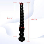 10.03 Inch Anal Beads Sex Toys With 10 Anal Balls Flexible Anal Chain Butt Plug With Strong Suction Cup Prostate Massage Anal Plug Anal Trainer Toys For Men Women Couples (Black)