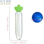 Glass Sex Toy,Crystal Butt Plug Vegetable And Fruit Shape Crystal Dildo Glass Pleasure Wand Butt Plug Clear Dildo G Spot Sex Toy For Beginners And Advanced Players(19Cm)