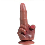 Anal Dilator Realistic Fake Anal Plug Masturbation Device, Big Middle Finger Waterproof Liquid Silicone Heterosexual Dildo Total Length 9.4 Inches, Couple G Spot Lesbian Anal Plug Sex Toy